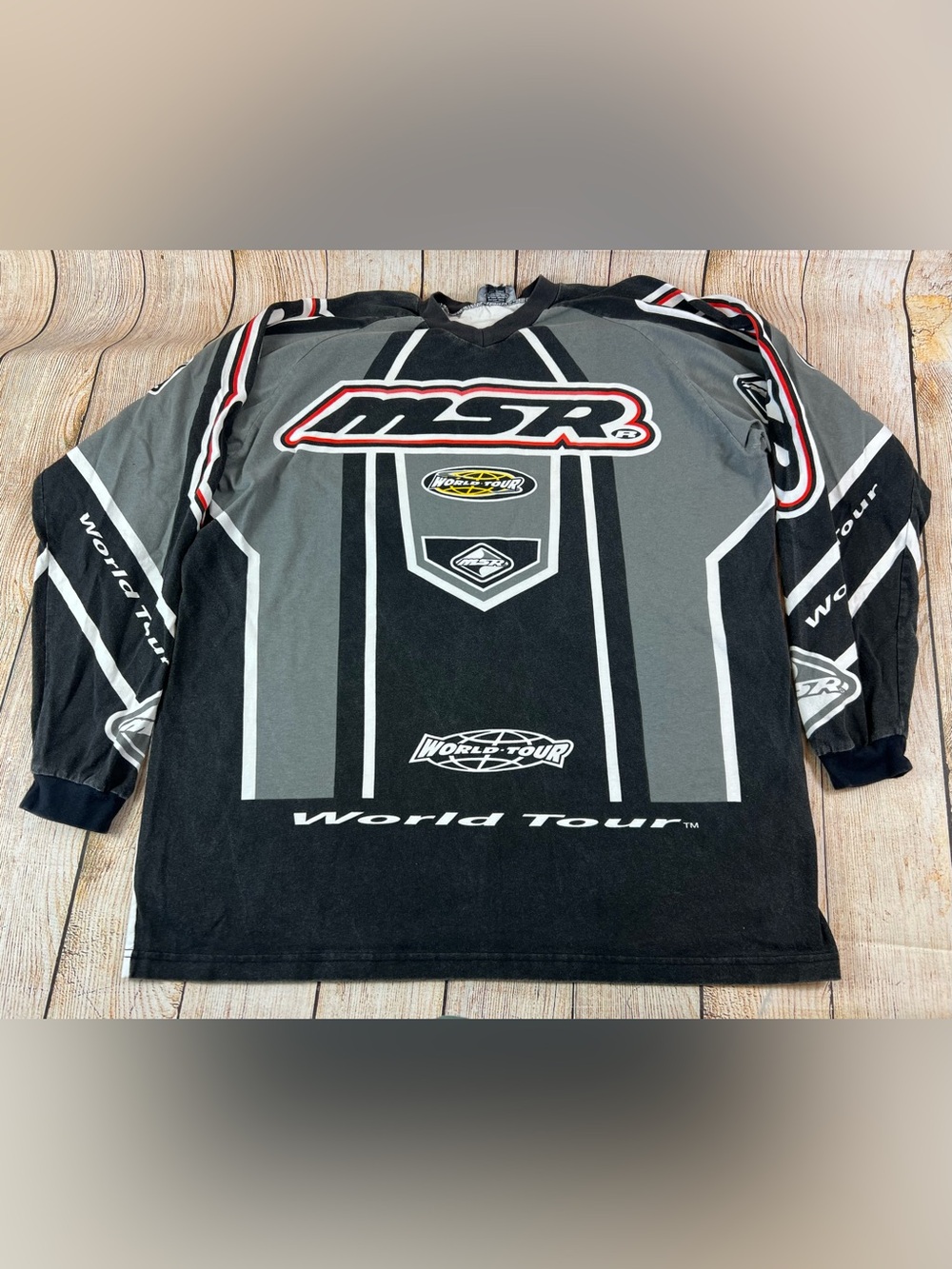 Vintage 90s MSR Motocross World Tour Racing Cotton Jersey Size XL USA